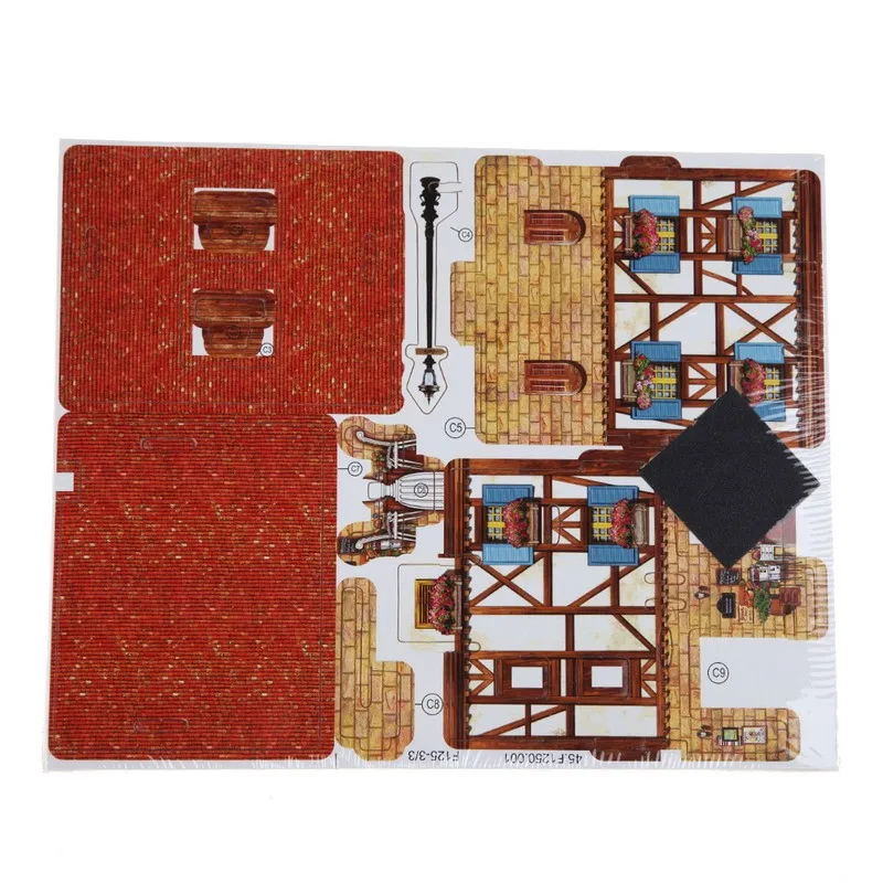 Free-Shipping-3D-Wood-Puzzle-DIY-Model-Kids-Toy-France-French-Style-Coffee-House-Puzzle-puzzle (2)