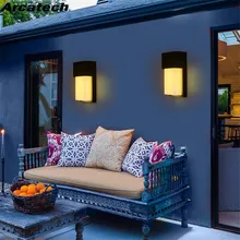 Светодиодный наружный настенный светильник светодиодный наружный водонепроницаемый подсветка стен в коридоре балкон вилла во дворе прохода светильник светодиодный наружный светильник NR-17