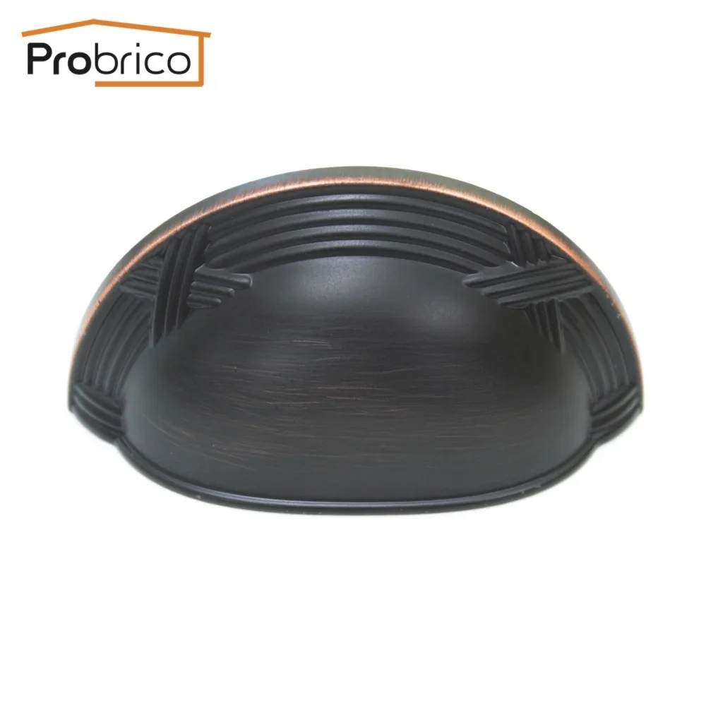 Probrico 10 PCS Shell Furniture Drawer Knob 86mm PD81253ORB Metal Antique Oil Rubbed Bronze Kitchen Cabinet Handle Cupboard Pull