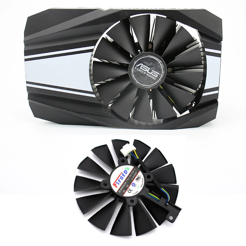 Вентилятор для видеоохлаждения Asus 95 мм PLD10010B12HH 6G GTX1660Ti DDR6 RTX 2060 Grap|Охлаждающие