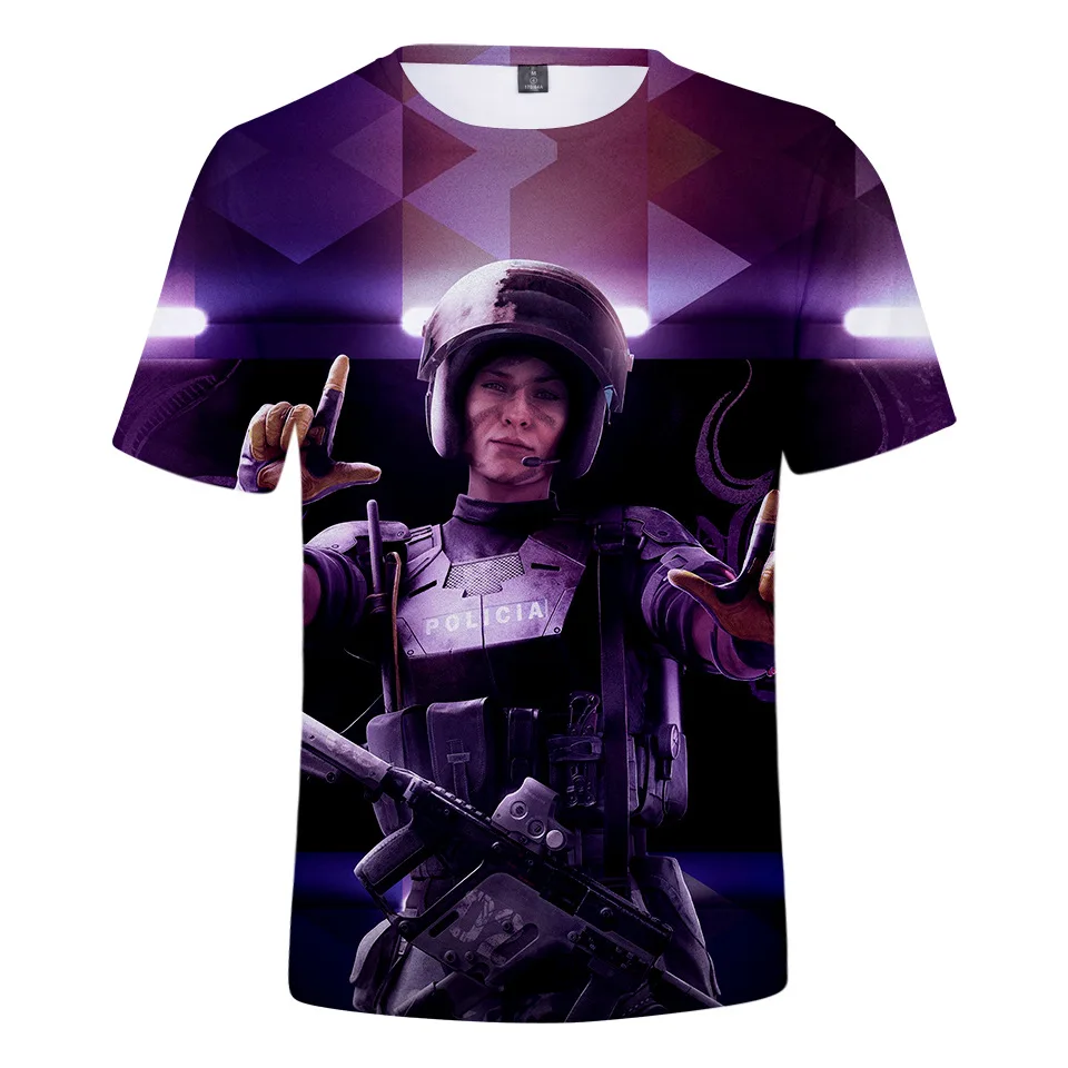 Men Rainbow Six Siege 3D Print T Shirt Games T shirt Men's Short Sleeve