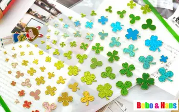 

New 1 pcs/set happy clover girl paper sticker Scrapbooking Decoration label Wholesale