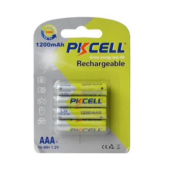 

4PCS Pkcell 1.2V AAA Ni-Mh 1200mAh Rechargeable Battery Bateria AAA 3A Batteries Set With 1000 Cycle for LED Flashlight