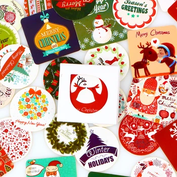 

2pcs Kawaii Merry Christmas Decorative Scrapbooking Diary Album Label Sealing Sticker DIY Craft Stationery