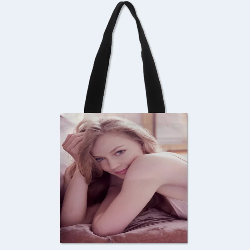 

Custom Svetlana Khodchenkova shoulder bag canvas tote bag shopping travel bags book handbag Two sides printed custom logo