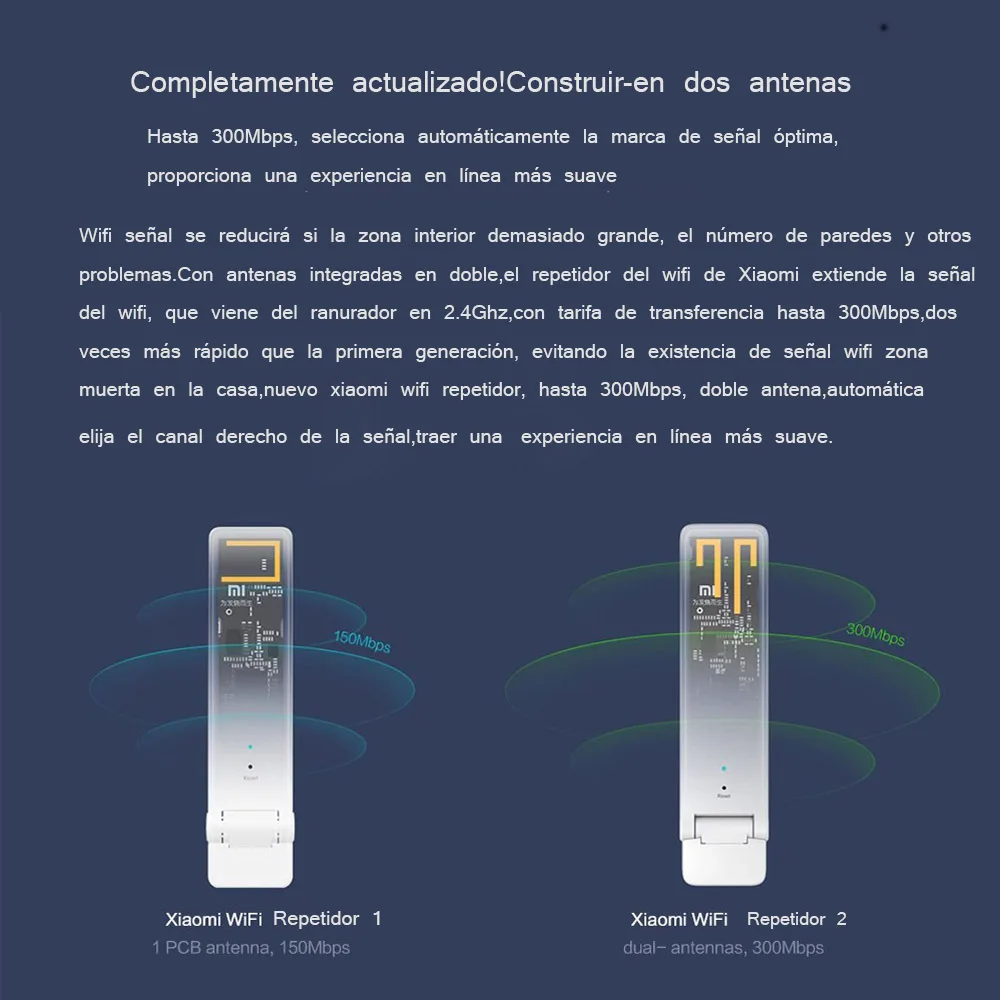 Xiaomi WIFI Repeater 2 300Mbps 802.11n Amplifier Extender 2 Universal Repitidor Wi-Fi Extender  Wireless WIFI Extende Signal-2 - 