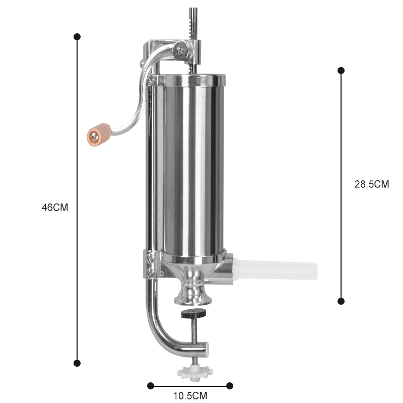 Ручная вертикальная фарш- машина для изготовления домашней колбасы из(нержавеющая сталь