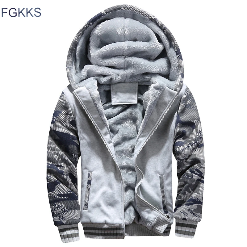 FGKKS Men Fashion Cardigan Hoodies Autumn Winter Men's High Quality ...