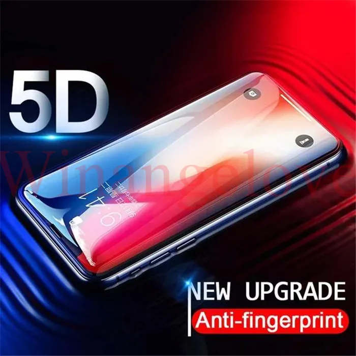 For Iphone 8 X 5D Tempered Glass Curved Screen Protector For IPhone6 6S