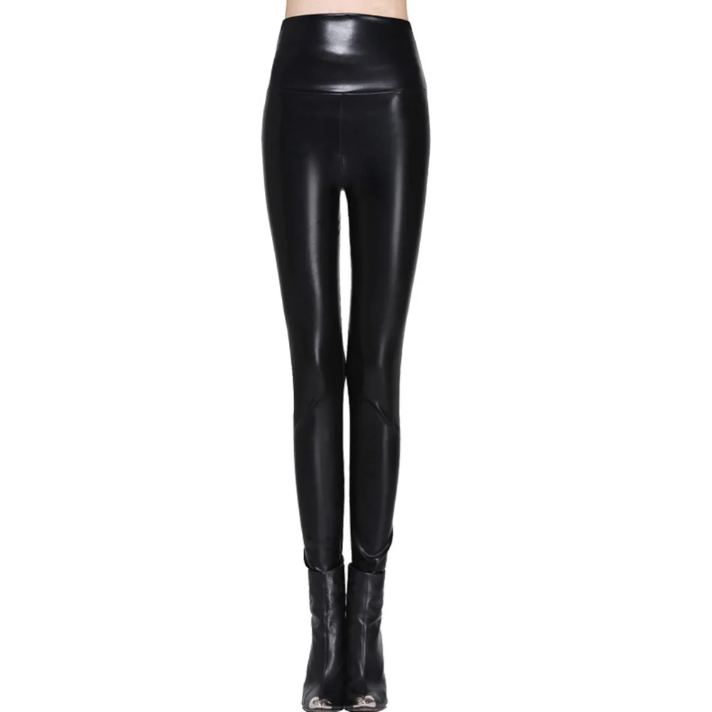 Image women leggings faux leather high quality slim leggings plus size High elasticity sexy pants leggins s xl leather boots leggings