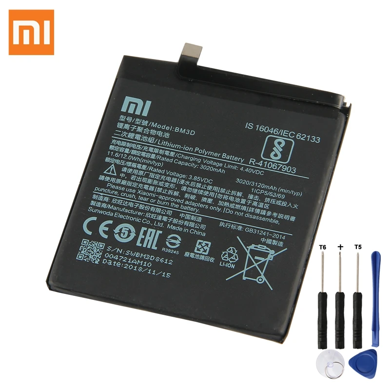 XaioMi оригинальная сменная батарея BM3D для Xiaomi 8 SE MI8 SE M8 SE новая аутентичная батарея для телефона 3120 мАч