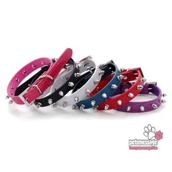 

Dog Collar Spiked Pitbull Collar Croc PU Leather Neck Collar Protect mPet Product Pink Black Collar Free Shipping MOQ 12pcs/lot