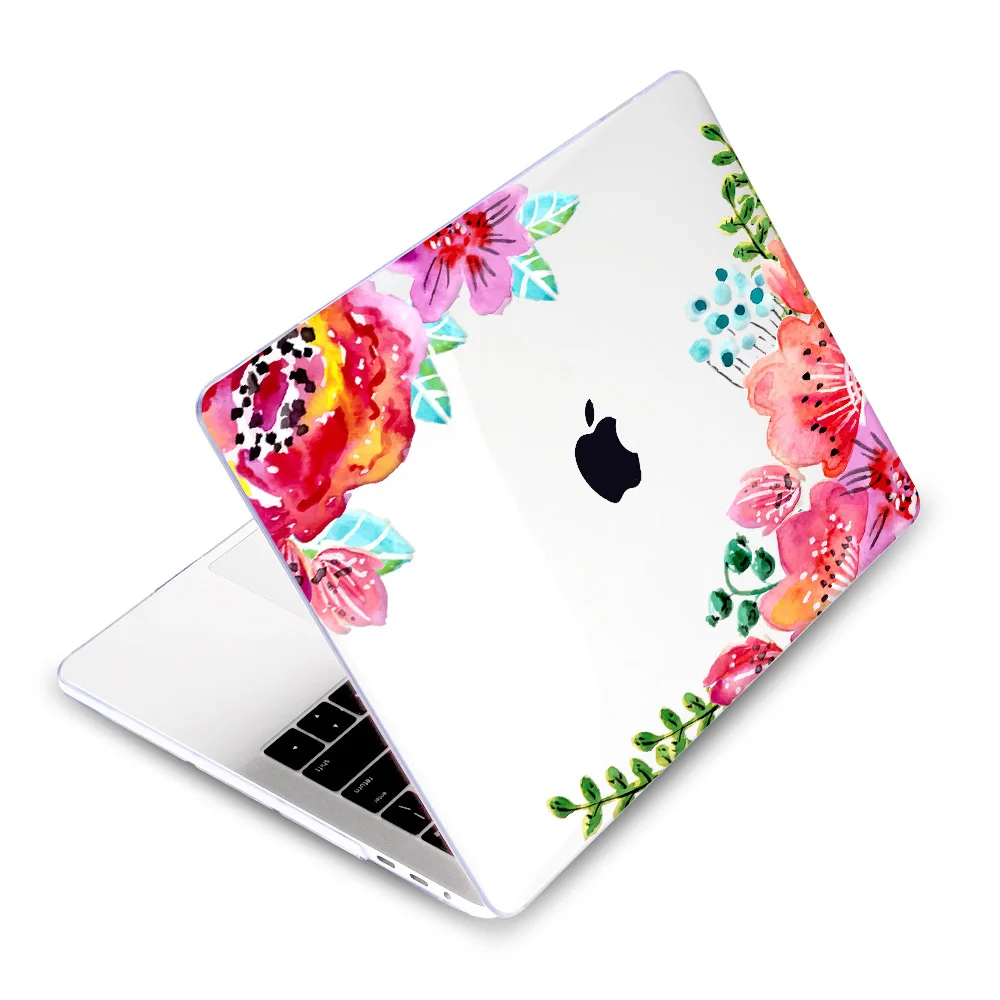 Чехол для ноутбука Redlai с цветочным принтом для Apple Macbook Air, 13,3 дюймов, Pro, 15,4 дюймов, retina, 12 дюймов, новинка, для Macbook, 16 дюймов - Цвет: A001