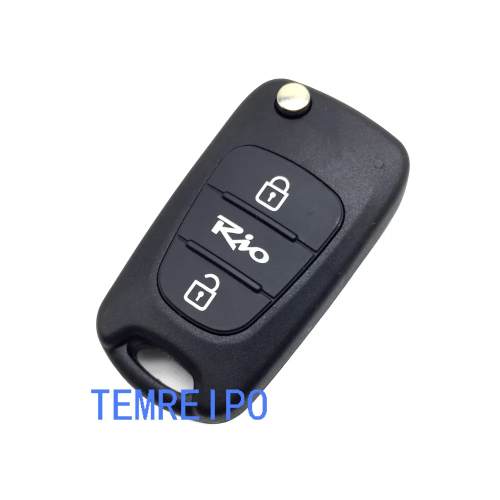 

Replacement case car key shell cover for Kia Rio 3 button flip key shell fob