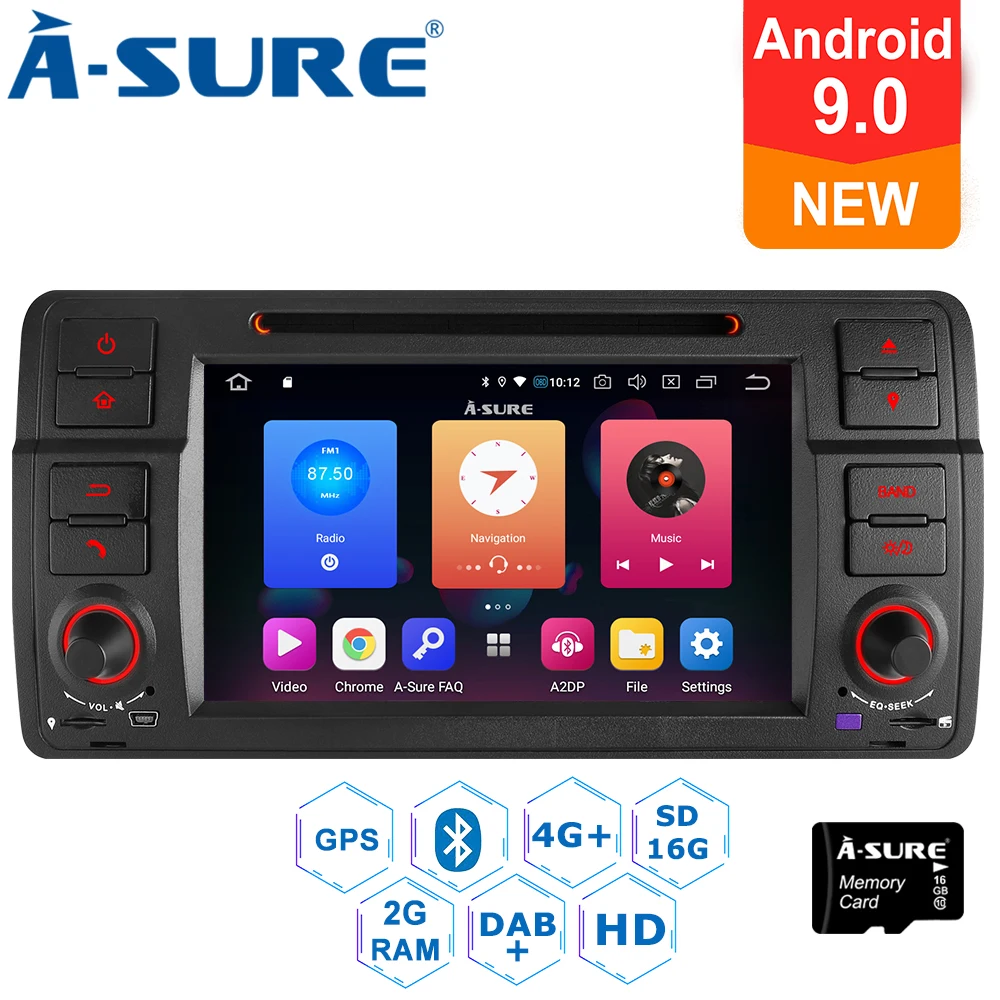 Sale A-Sure 7 Inch 2 Din Android 9.0 Car Auto Radio GPS DVD Player Sat Stereo Navigation For BMW E46 1998-2006 M3 DAB+ 32GB ROM 1 Sale A-Sure 7 Inch 2 Din Android 9.0 Car Auto Radio GPS DVD Player Sat Stereo Navigation For BMW E46 1998-2006 M3 DAB+ 32GB ROM 1