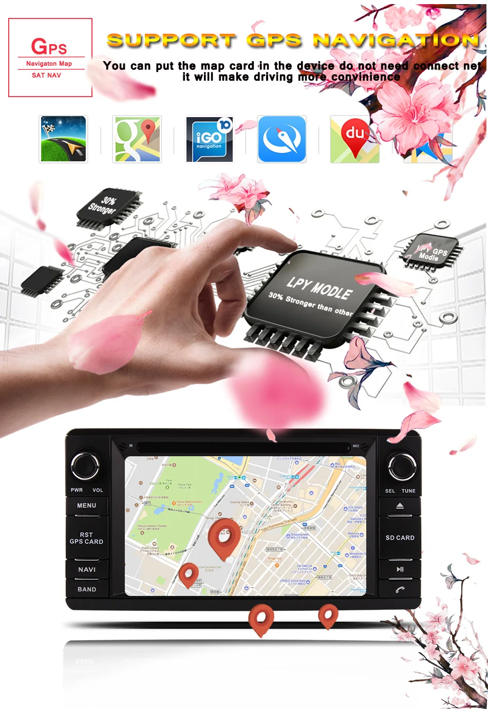 Perfect 2 Din 1024*600 Android 9.0 System 8 Core Car GPS DVD Head Unit for Mitsubishi Outlander Lancer ASX Pajero 2013 - 2016 Multimedia 6