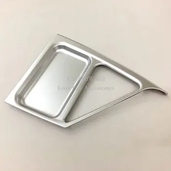 

For Toyota RAV4 2016 2017 2018 Car Storage Box Cover Decoration Trim ABS Chrome Front Gear Water cup Panel Accessories