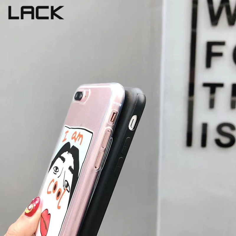 Чехол LACK Cute Letter I AM COOL для iphone X XS Max XR забавный мультипликационный парный мягкий