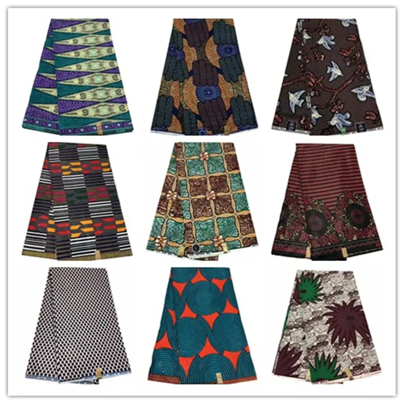 

2019 African Ankara Embroidered Cotton Fabric Fashionable Java Wax African Wax Nigerian Pagne Africain Fabric 804