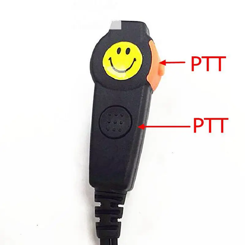 Walkie Talkie Smile Earpiece Dual PTT Ear Hanging Headset Наушники для Kenwood Puxing Baofeng Ham Two Way Radio|Рации| |