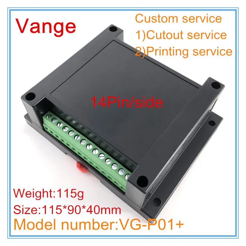 

1pcs/lot PLC controller project box 115*90*40mm ABS plastic diy junction box with terminals block for electrical device