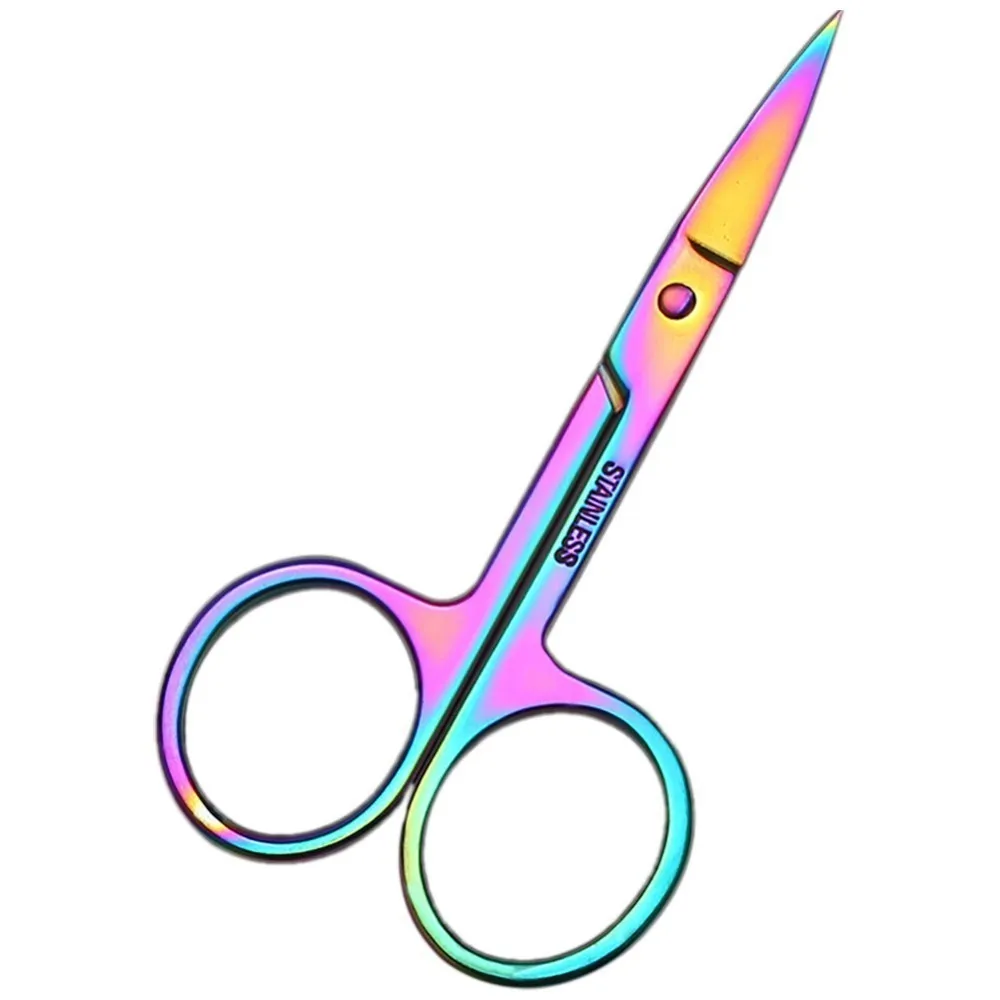 8.7cm*4.5cm Chameleon Curved Head Eyebrow Scissor Makeup Trimmer Facial Hair Remover Manicure Nail Cuticle Tool | Красота и здоровье
