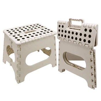 

Travel Outdoor camping Folding Step Stool Plastic Carrying handle Portable Folding Chair Anti-slip Bathroom Stool 29x22x27CM