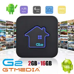 GTMEDIA G2 S905W Android 7,1 Smart Tv Box Media Player 2G Оперативная память 16G Встроенная память Италия Германия FR Встроенный Wi-Fi 4 K 2 K HD 2,4G Wi-Fi Set Top