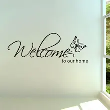 Наклейки Муро домашний декор 'Добро пожаловать в наш дом' текстовые узоры настенные наклейки домашний декор живые Наклейки для декора комнаты