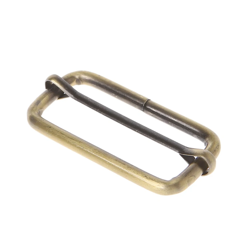 

5x Metal Slides Tri-Glides Wire-formed Roller Pin Buckles Strap Slider Adjuster