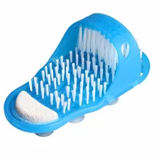 1 шт., простой очиститель для ног, скребок для ног, щетка для массажа, очистка ванной комнаты, душ, синие Тапочки, спа-щетки для ванной