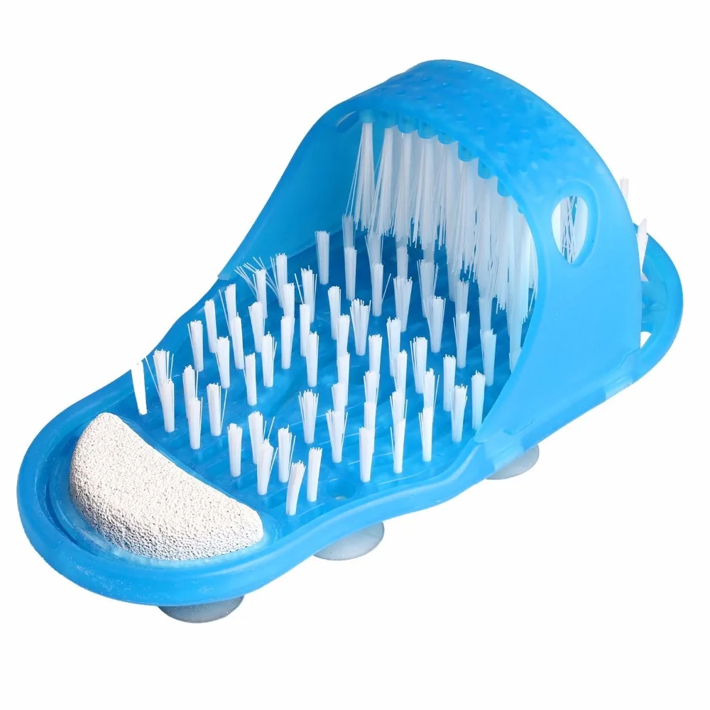 preço 1 pcs Pés Fácil Pé Matagal Limpo Pé Scrubber Escova Massager Clean Bathroom Chuveiro Limpo Azul Chinelos Spa Bath Brushes