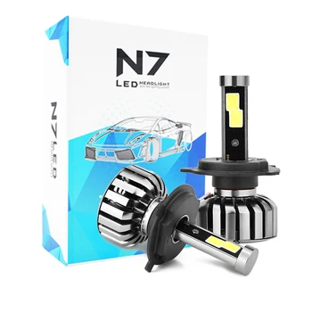 

1 Pair 80W N7 LED Car Headlight H1 H3 H4 H7 H11 H13 880 9004 9005 9006 9007 Auto Bulb Fog Light 6000K