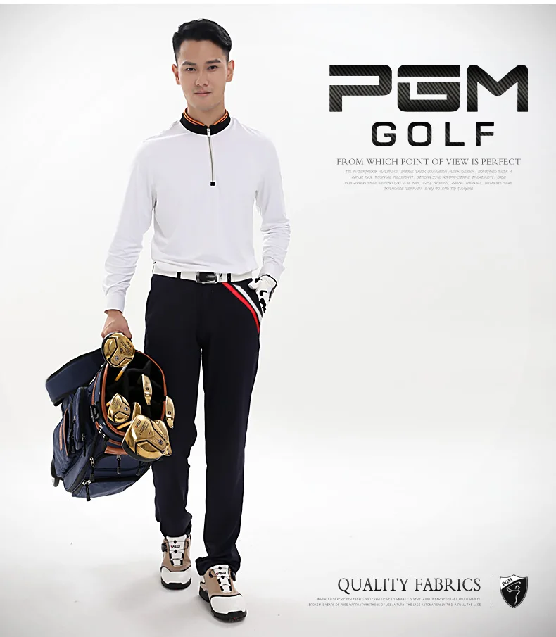 Специальное предложение Jl Golf Pgm штаны для гольфа мужские высокоэластичные быстросохнущие тонкие эластичные не выцветают верхняя часть тела Supe