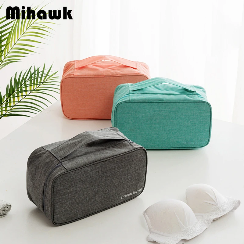

Mihawk Underwear Cosmetic Bag Waterproof Travel Women's Bra Socks Organizer Portable Closet Clothes Drawstring Pouch Accessories