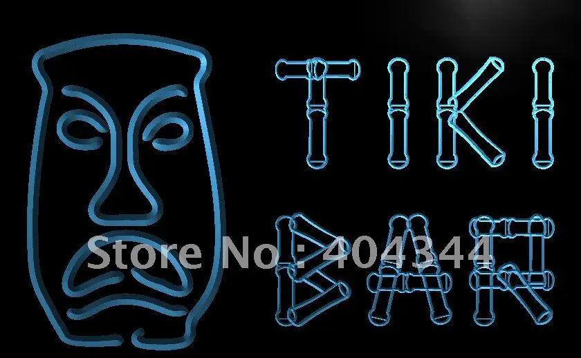 Lb552 tiki Bar бамбуковая светодиодная маска неоновая световая вывеска поделки для