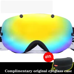 Ski Goggles Winter Snow Sports Skis Men Women Ski Goggles Double Anti-Fog Spherical UV Protection Snowmobile Skating Eyewear
