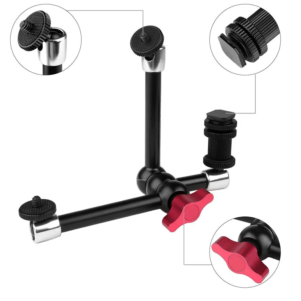 

Kaliou 2018 Hot New 11 Inch 11'' Adjustable Articulating Magic Arm For Camcorder LCD Monitor LED Light DSLR Camera