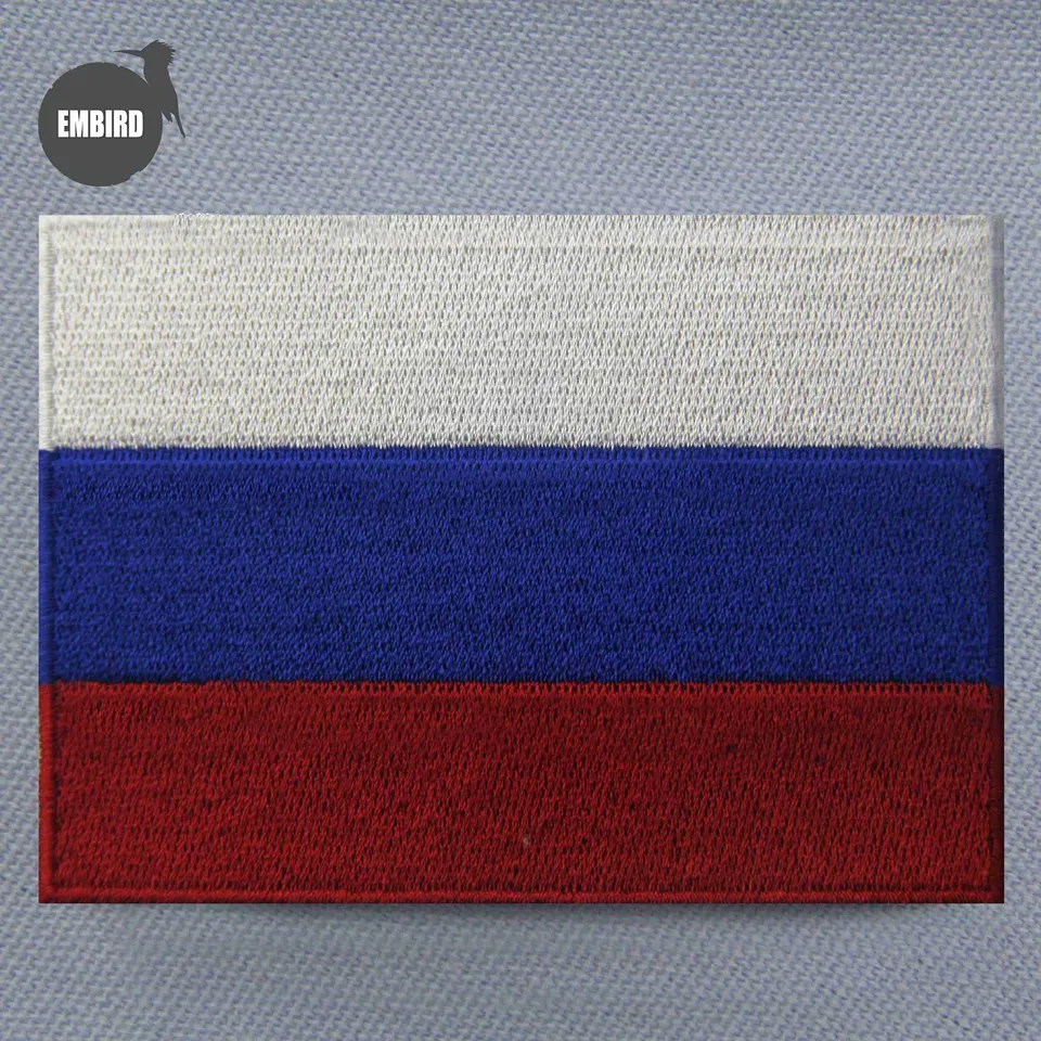 Накладки с вкраплениями вышитые патчи для одежды флаги России сделай сам