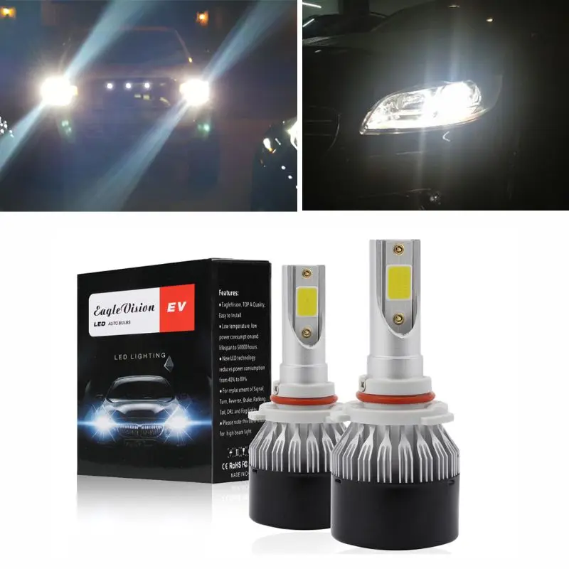 

1Pair Car H1,H8/H11,H7,9005,9006 LED Headlight 12V 40W COB Bulb 6000K White Fog Lights Car Headlight Bulbs