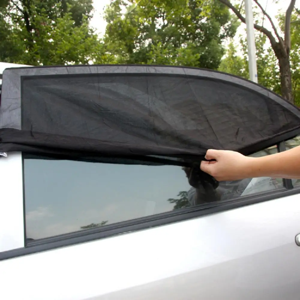 2 x Grip fast Car Window Sunshade Protector Mesh Screen Visor Baby