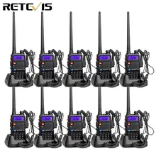 10 шт. рация Retevis RT-5R RT5R 5 Вт 128CH двухдиапазонный УКВ + УКВ радиолюбителей КВ трансивер Радио ФИО Comunicador A7105A