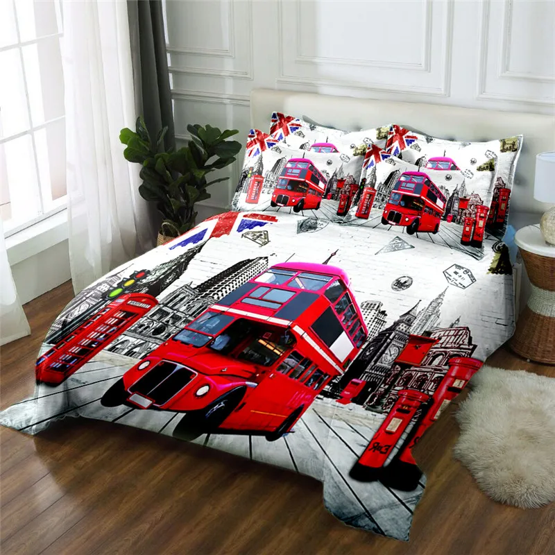 4 шт. набор постельного белья из микрофибры с 3D принтом|bed sheet|duvet cover setbedding set |