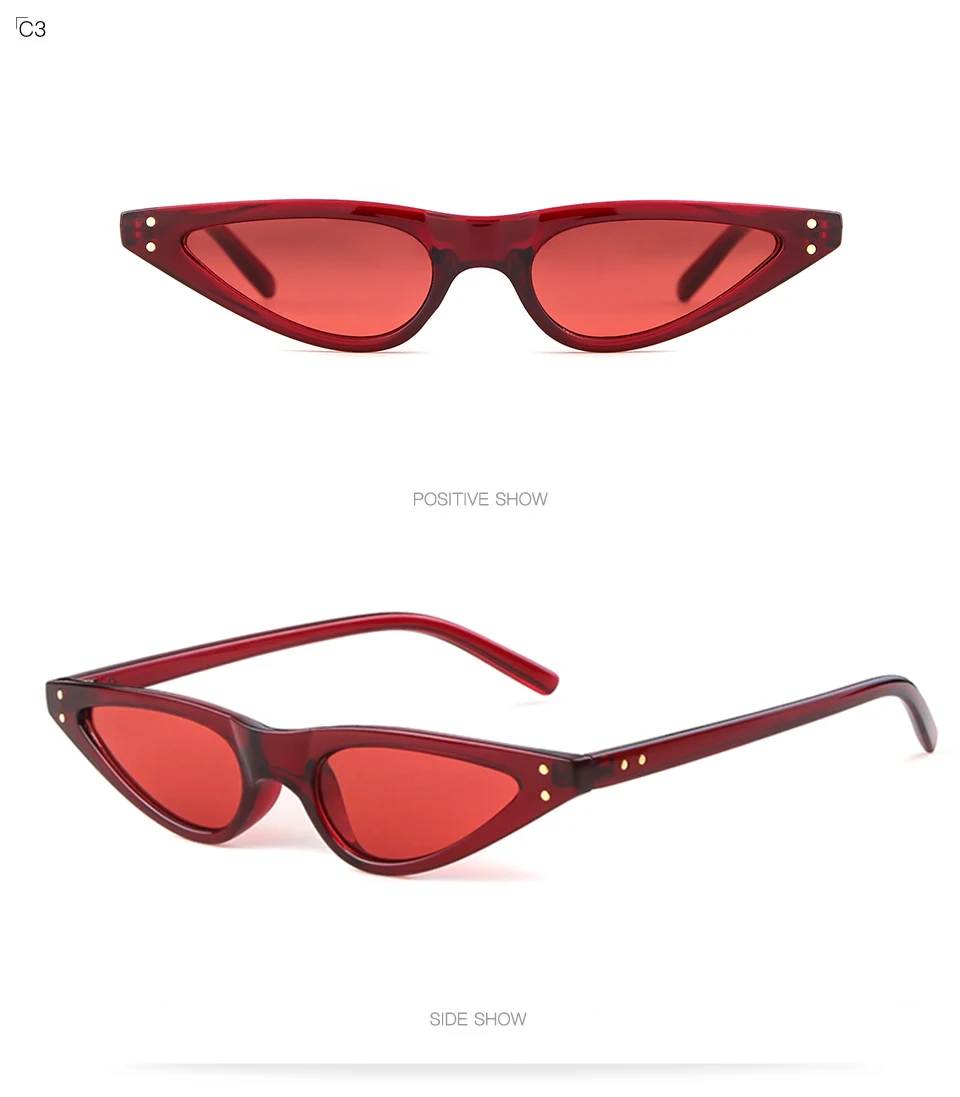 SORVINO, 90 s, узкие солнцезащитные очки "кошачий глаз" для женщин, Ретро стиль,, фирменный дизайн, тонкие, обтягивающие, кошачий глаз, солнцезащитные очки, черные, красные оттенки, SVN46B