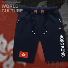 Гонконг мужские пляжные шорты новые мужские пляжные шорты флаг тренировки молнии карман пот Гонконг фитнес Китай одежда HK