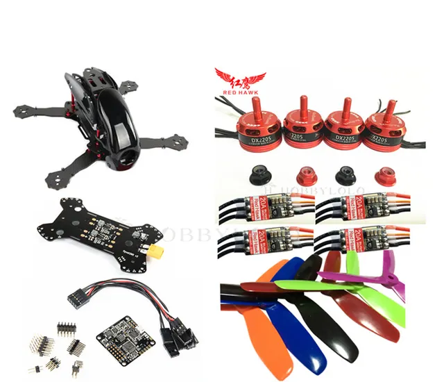 DIY FPV mini drone robocat 270 quadcopter red hawk frame kit NAZE32