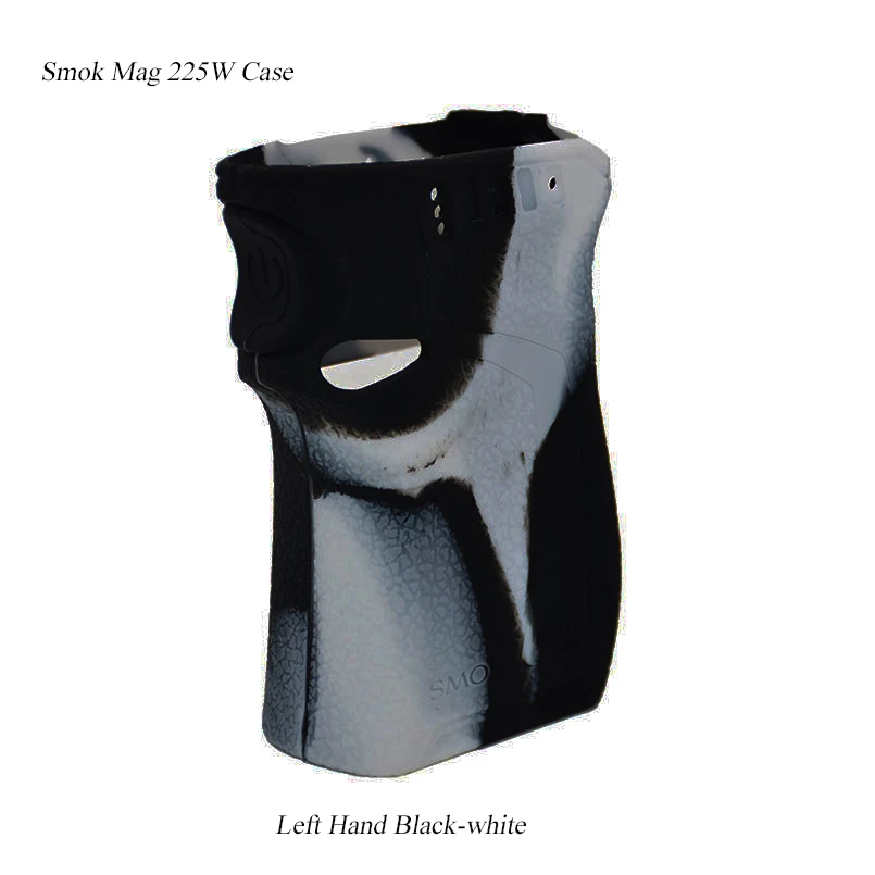 Smok MAG 225 W комплект силиконовый чехол и Резиновая Кожа Наклейка рукав обертывание для Vape Mag 225 W комплект мод щит левая рука - Цвет: Black white
