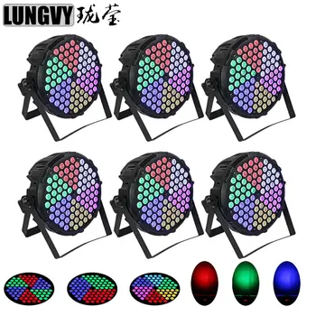 

Free Shipping 6pcs/Lot Led Flat Par Can Light 84X1W RGB 3in1 Flat Par Led DMX Stage Light