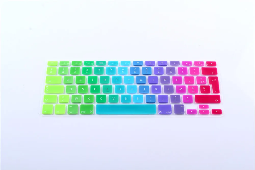 Для Apple macbook Air Pro Retina 13 15 17 защитные наклейки AZERTY французский европейский радужный