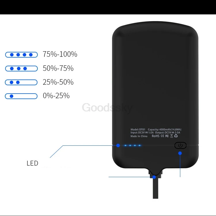 Тонкий чехол для зарядного устройства для Motorola Moto G5, G5S, G6, G7 Plus, E5, P40, Z4 Play ONE power Bank, чехол для зарядки, задняя крышка